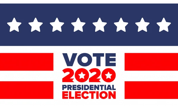 Presidentsverkiezingen 2020 Verenigde Staten Stemdag November Verkiezing Patriottisch Amerikaans Element — Stockvector