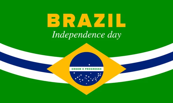 Dzień Niepodległości Brazylii Wesołych Świąt Dzień Wolności Świętować Corocznie Dniu — Wektor stockowy