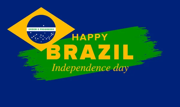 Dia Independência Brasil Feliz Feriado Nacional Dia Liberdade Comemore Anualmente — Vetor de Stock