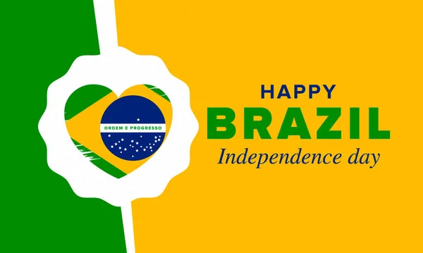 Dia Independência Brasil Feliz Feriado Nacional Dia Liberdade Comemore Anualmente — Vetor de Stock