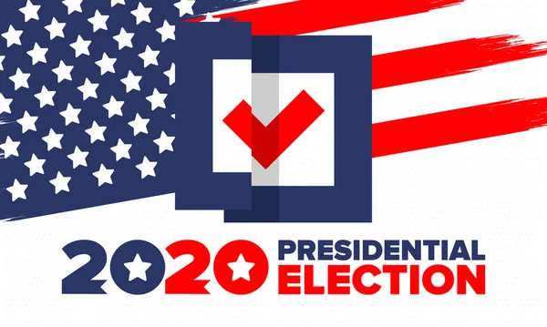 Birleşik Devletler 2020 Başkanlık Seçimi Oylama Günü Kasım Biz Seçimleri — Stok Vektör