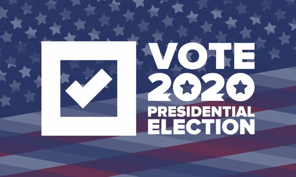 Election Présidentielle 2020 Aux États Unis Jour Vote Novembre Élections — Image vectorielle