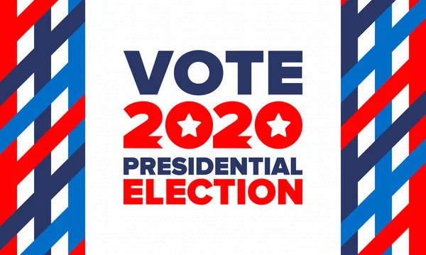 Elnöki Választás 2020 Egyesült Államokban Szavazások Napja November Választások Hazafias — Stock Vector