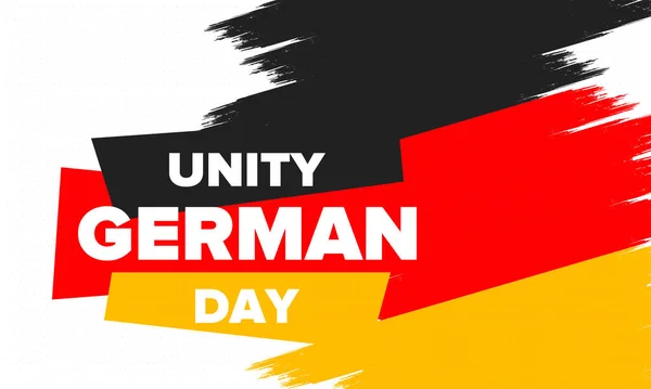 German Unity Day Celebrated Annually October Germany Happy National Holiday — Stock Vector