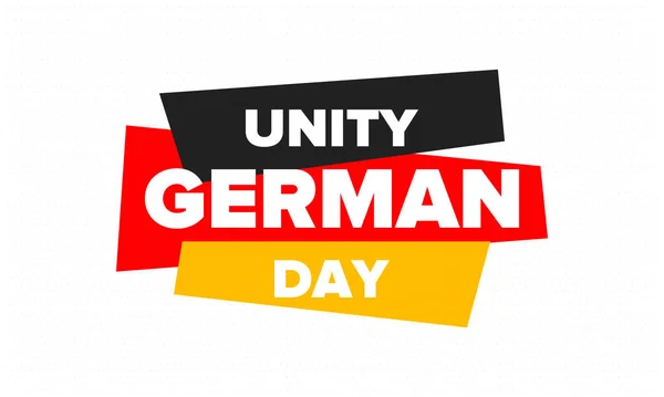 German Unity Day Celebrated Annually October Germany Happy National Holiday — Stock Vector