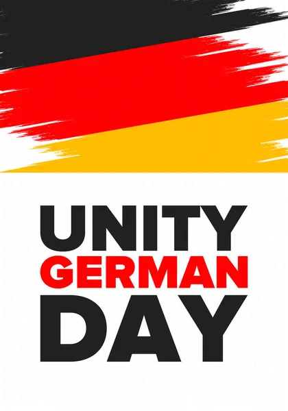 German Unity Day Celebrated Annually October Germany Happy National Holiday — Stock Vector