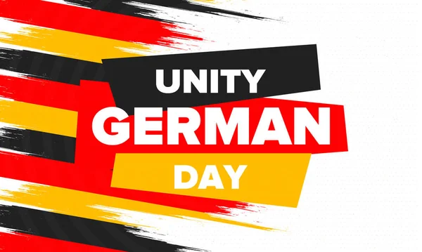 German Unity Day Celebrated Annually October Germany Happy National Holiday — Stock Vector