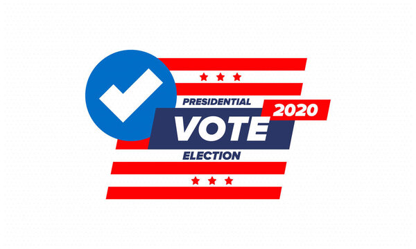 Presidential Election 2020 in United States. Vote day, November 3. US Election. Patriotic american element. Poster, card, banner and background. Vector illustration