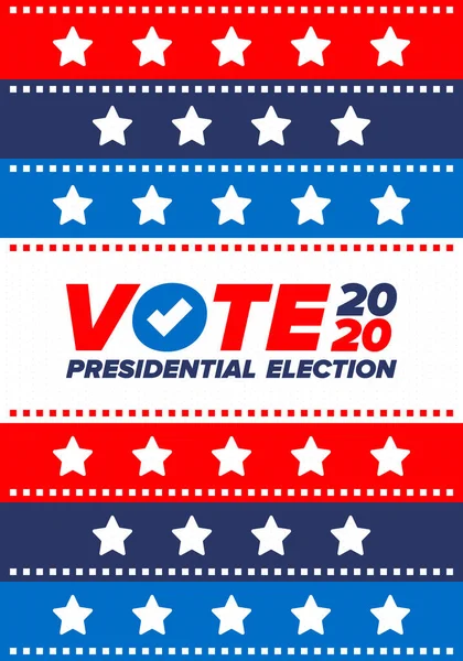 2020年アメリカ合衆国大統領選挙 投票日11月3日 選挙だ愛国的なアメリカの要素 ポスター カード バナー ベクターイラスト — ストックベクタ