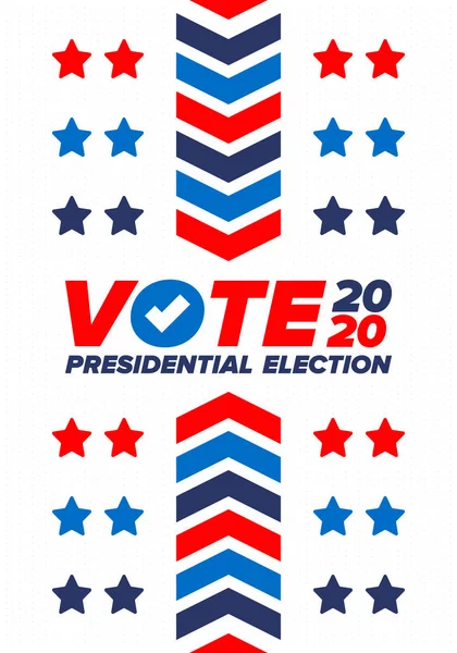 Presidentvalet 2020 Usa Omröstning Den November Val Patriotiska Amerikanska Element — Stock vektor