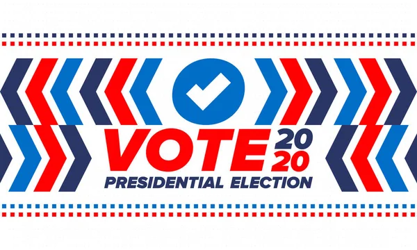 Presidentvalet 2020 Usa Omröstning Den November Val Patriotiska Amerikanska Element — Stock vektor