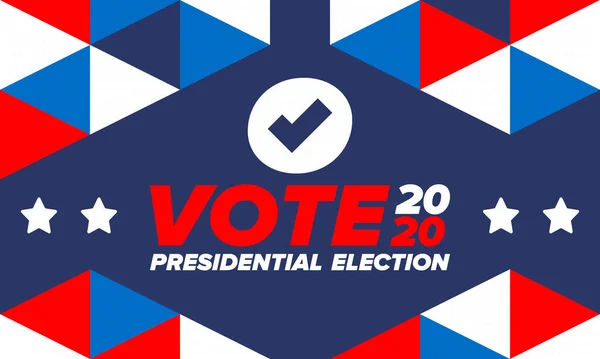Wybory Prezydenckie 2020 Stanach Zjednoczonych Głosowanie Listopada Wybory Amerykański Element — Wektor stockowy