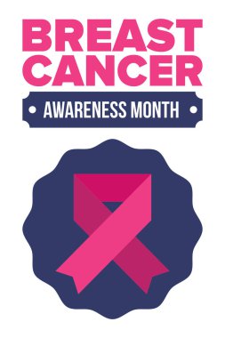 Meme Kanseri Farkındalığı Ayı. Pembe Ekim. Pembe kurdele. Kadın sağlık hizmetleri. Yıllık kutlama. Sağlık konsepti. Kız dayanışması. Kanseri önleme. Kadın hastalıkları. Poster, afiş ve arkaplan. Vektör