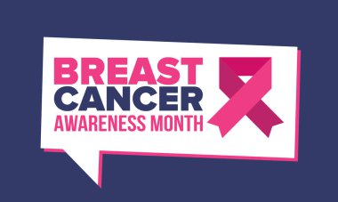 Meme Kanseri Farkındalığı Ayı. Pembe Ekim. Pembe kurdele. Kadın sağlık hizmetleri. Yıllık kutlama. Sağlık konsepti. Kız dayanışması. Kanseri önleme. Kadın hastalıkları. Poster, afiş ve arkaplan. Vektör