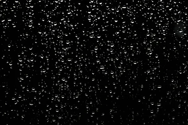 Gotas Lluvia Sobre Vidrio Oscuro Antecedentes Diseño Creatividad — Foto de Stock