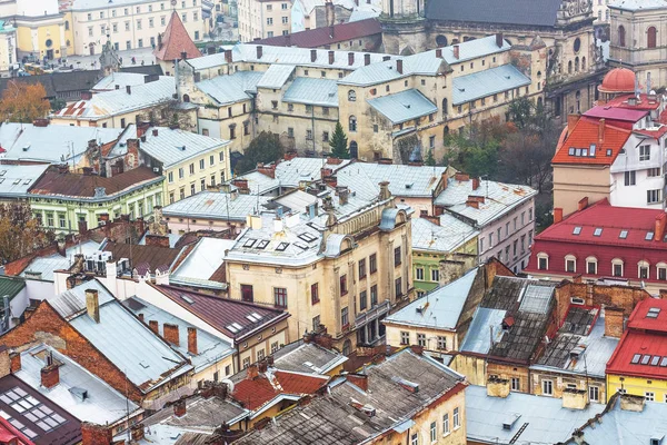 Casas Techos Edificios Vieja Ciudad Europea Vista Superior — Foto de Stock