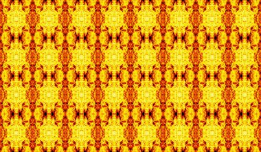 Sarı-kırmızı tonlarda soyut geometrik seamless modeli