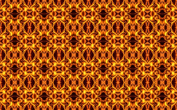 Seamless Pattern Bright Yellow Red Abstract Elements Black Background — Stock Photo, Image