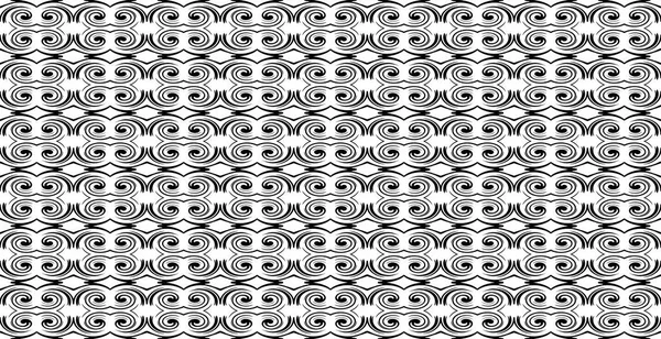 Geometric Seamless Pattern Black White Elements Curls — Stock Photo, Image