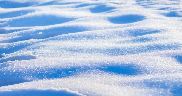 Die Textur Des Schnees Einem Klaren Sonnigen Wintertag — Stockfoto