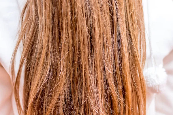 Cabelo Uma Mulher Que Precisa Cuidados Textura Cabelo — Fotografia de Stock