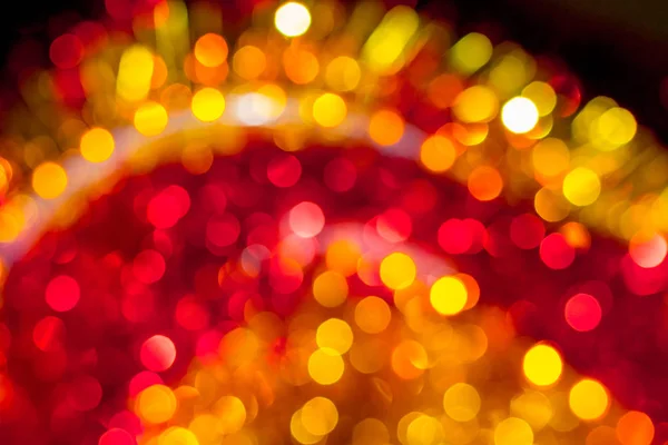 Abstracte Feestelijke Onscherpe Achtergrond Met Bokeh Gele Rode Kleuren Die — Stockfoto