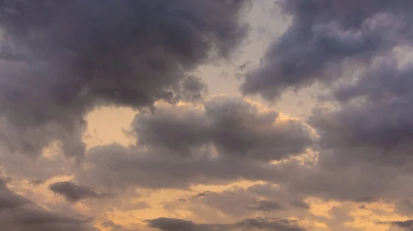 Nuages Orageux Sombres Coucher Soleil Ciel Nocturne Sombre — Photo