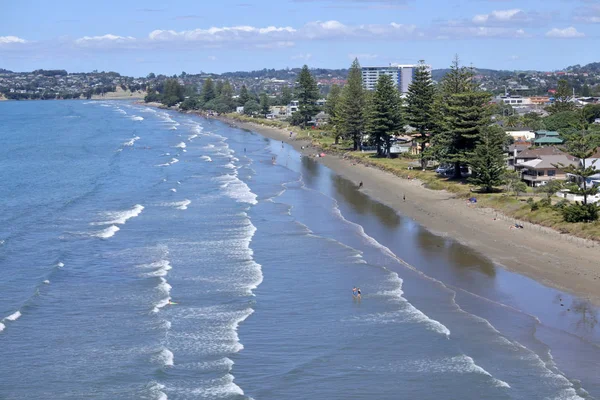 Luchtfoto Landschapsmening Van Orewa Beach Auckland Nieuw Zeeland — Stockfoto
