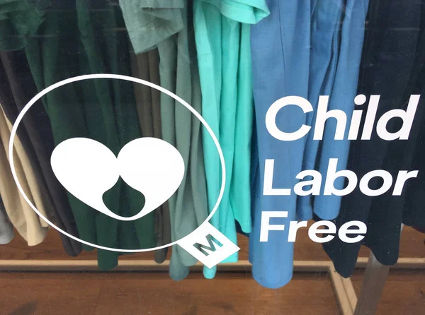 Child Labor Free Mark Products Certified Mark Provides Assurance Brands — Stock Photo, Image