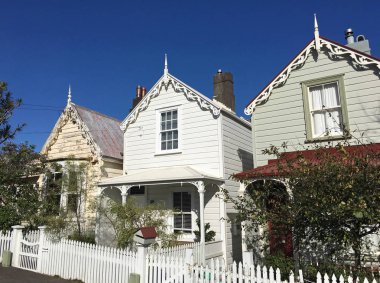 Auckland - Temmuz 06 2018:Victorian evler Auckland, Yeni Zelanda.