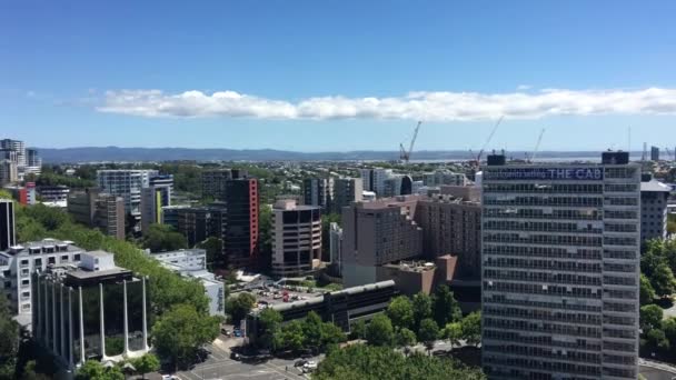 Luftaufnahme Der Skyline Von Auckland City Center Neuseeland — Stockvideo