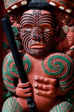 Geleneksel Maori Toi whakairo (sanat oyma) bir ahşap, taş oyma ya da kemik Mori, geleneksel sanat.