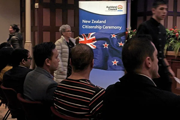 New Zealand Citizenship Ceremony Number Citizens Wanting Move New Zealand — Stock Photo, Image