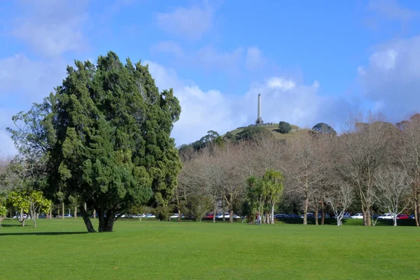 Krajobraz Parku Kornwalii One Tree Hill Auckland Nowa Zelandia — Zdjęcie stockowe