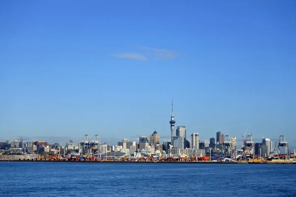 Auckland City Skyline Como Vista Desde Puerto Waitemata Nueva Zelanda — Foto de Stock