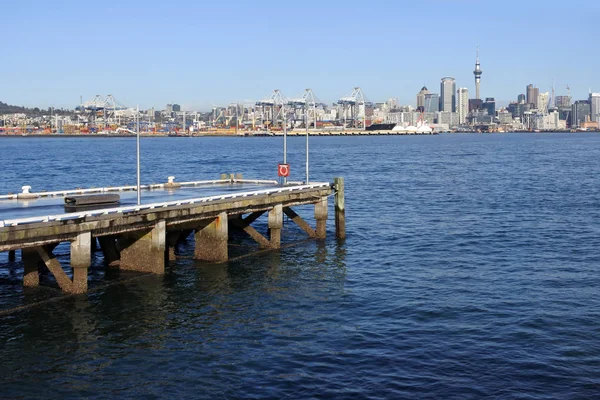 Die Skyline Von Auckland City Als Blick Vom Waitemata Harbour — Stockfoto