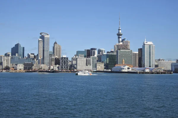 Panoramę Miasta Auckland Jako Widok Waitemata Harbour Nowa Zelandia — Zdjęcie stockowe