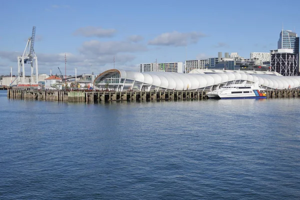 Οριζόντια Προβολή Του Πρίγκιπες Wharf Στην Προκυμαία Auckland Νέα Ζηλανδία — Φωτογραφία Αρχείου