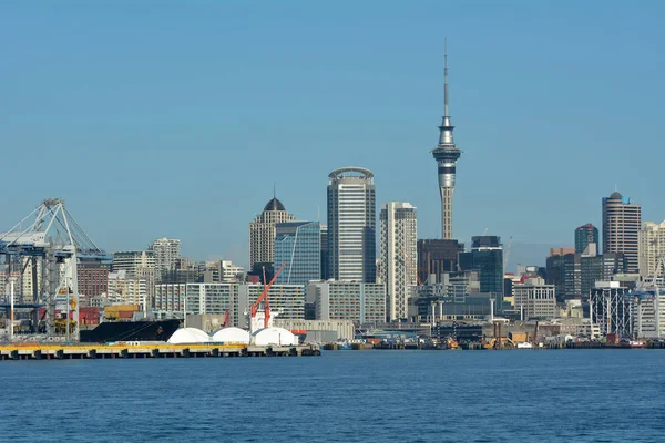 Die Skyline Von Auckland City Als Blick Vom Waitemata Harbour — Stockfoto