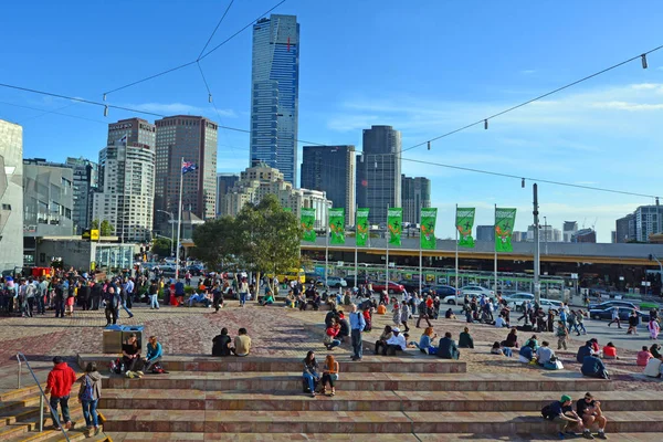 Melbourne Apr 20914 Föderationsplatz Melbourne Victoria Australia Liegt Herzen Von — Stockfoto