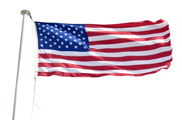 Flag United States Isolated White Background Copy Space — Stock Photo, Image