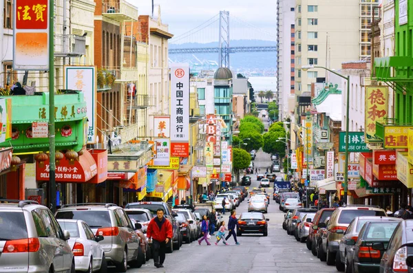 Vista General Chinatown San Francisco California Barrio Chino Más Antiguo — Foto de Stock