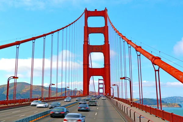 Traffico Sul Golden Gate Bridge San Francisco California Usa Oltre — Foto Stock