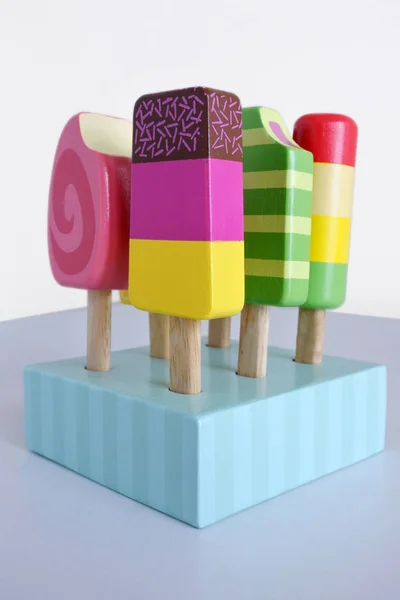 Ice Pops Snack Servido Uma Bandeja Fundo Comida Para Crianças — Fotografia de Stock