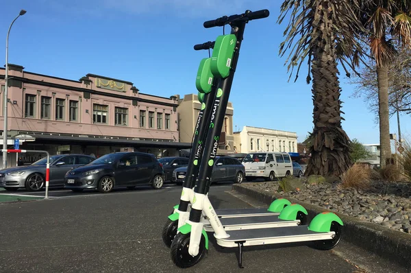 Lime Electric Scooters Auckland New Zealand Scooters Have 48Km Maximum — Stock Photo, Image