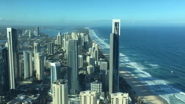 Surfers Paradise Aus Dic 2018 Vista Aérea Del Paisaje Urbano — Vídeos de Stock