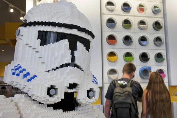 Gold Coast Dec 2018 Stormtrooper Made Out Many Lego Bricks — стоковое фото