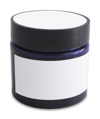 Beyaz bir arka planda sahte logo için hazır şablon kadar izole losyon küvet paket. Boş etiket - görüntü