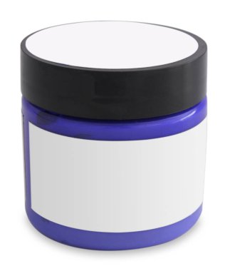 Beyaz bir arka planda sahte logo için hazır şablon kadar izole losyon küvet paket. Boş etiket - görüntü