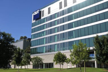 Brisbane - Aralık 26 2018:Qut Üniversitesi bina dış Brisbane, Queensland, Avustralya